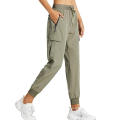 European and American popular new style customizable solid color ladies casual laminated wide-leg sports pants